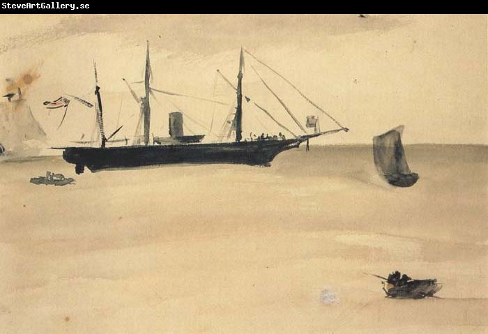 Edouard Manet Le Kearsargee a Boulogne (mk40)